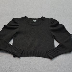 Wild Fable Black Puff Sleeve Sweater